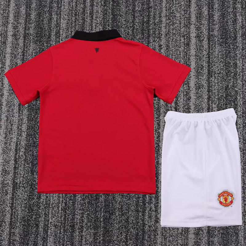 Equipamento Criança Retro Manchester United F.C. Principal 13/14