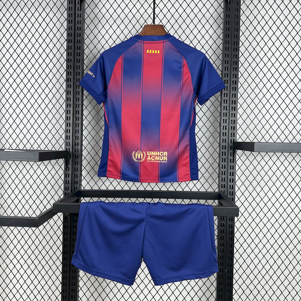 Equipamento Criança Barcelona Principal 2025/26