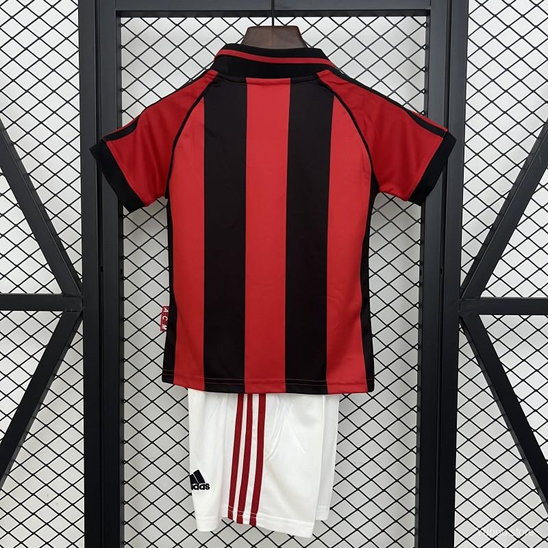 Retro AC Milan Equipamento Criança Principal 1998/99