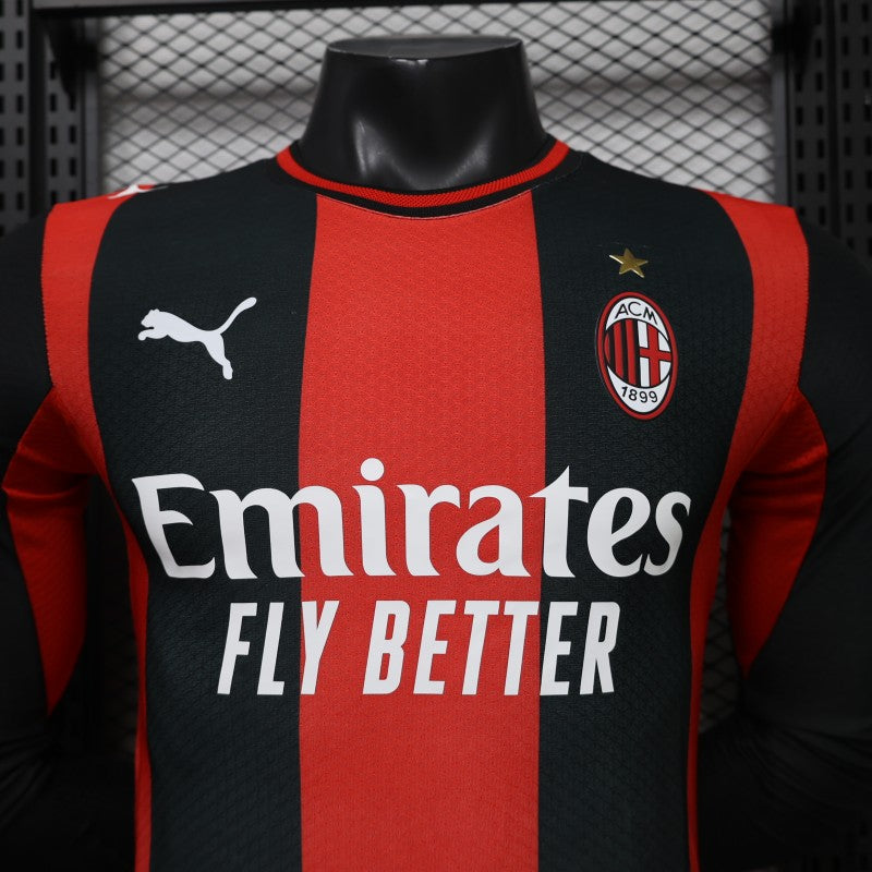 Camisola AC Milan Principal 26/27 Manga Comprida - Versão Jogador