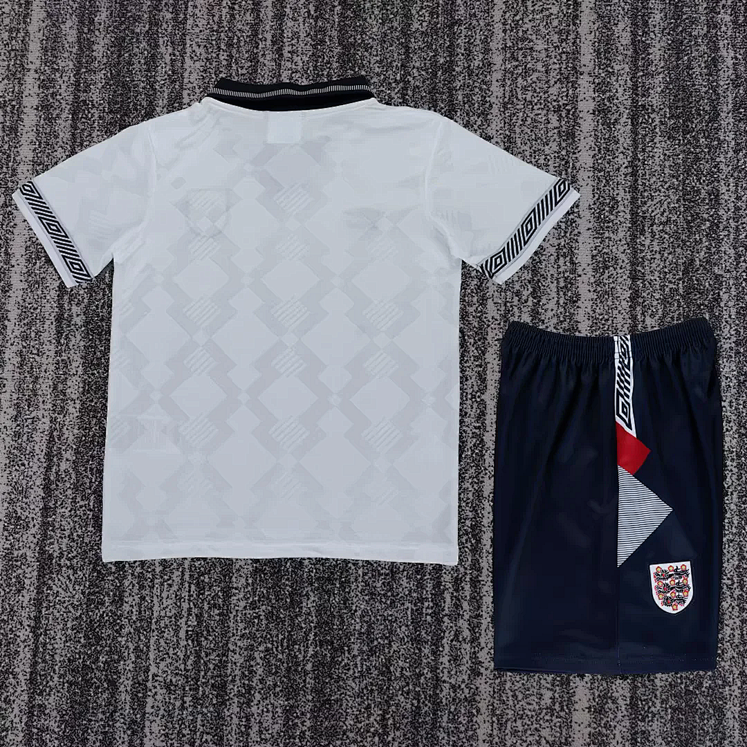Retro Inglaterra Equipamento Criança Principal 1990