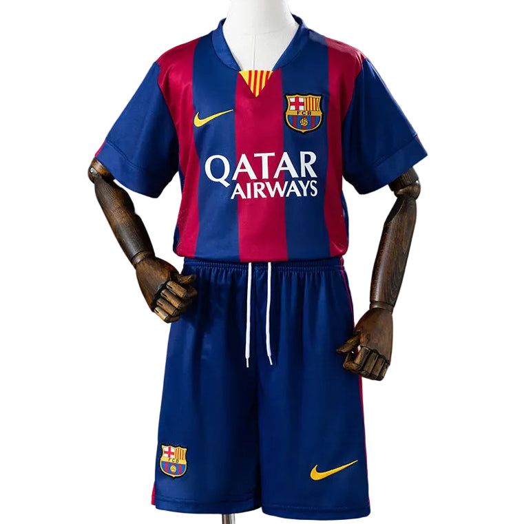 Equipamento Criança Retro FC Barcelona Principal 14/15