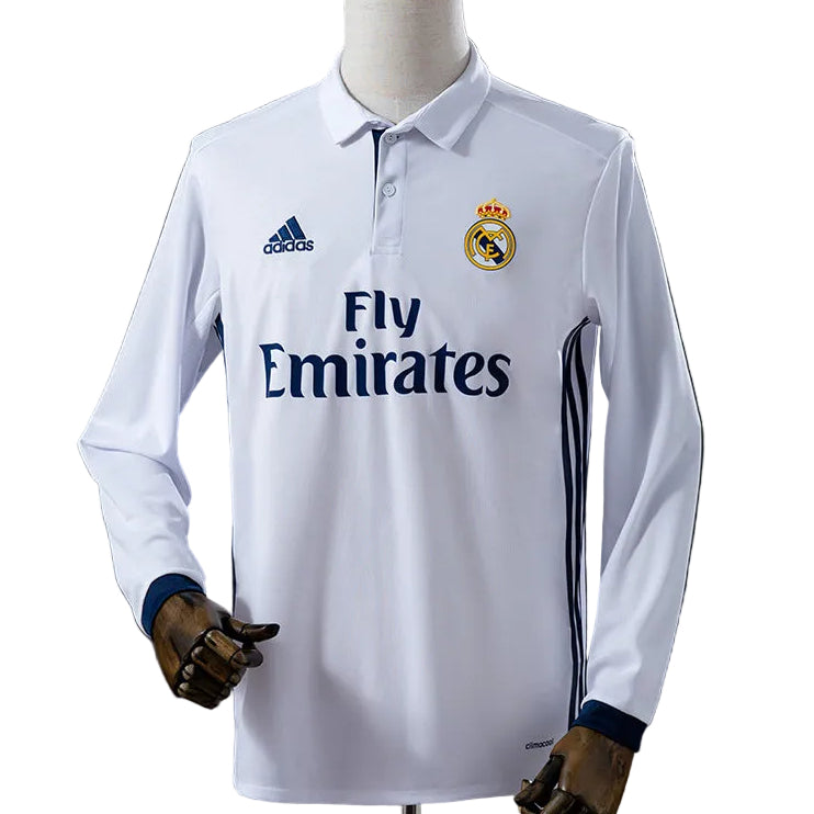 Camisola Retro Real Madrid Principal 16/17 Manga Comprida