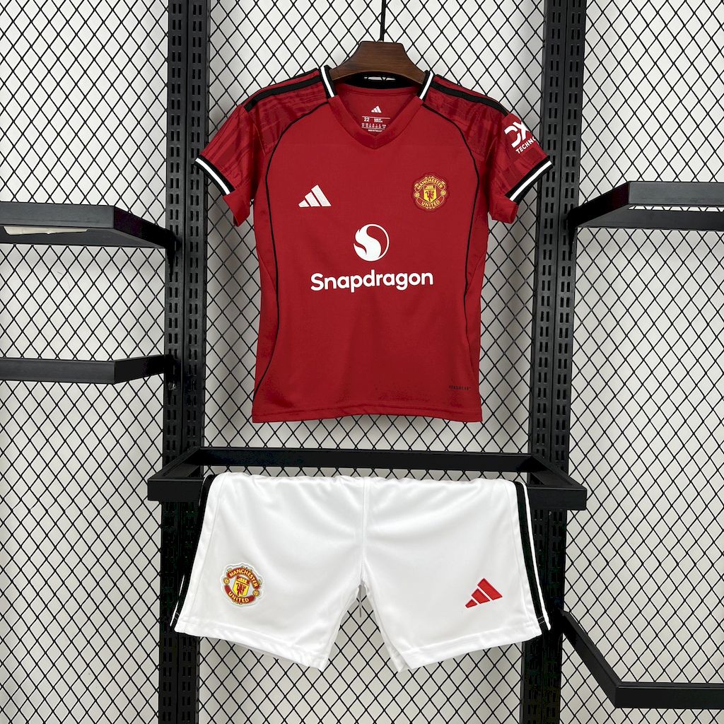 Equipamento Criança Manchester United Principal 25/26