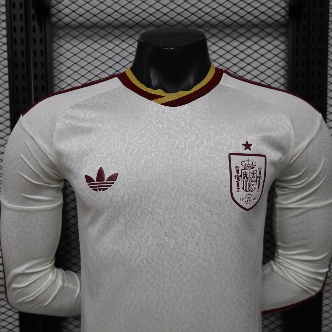 Camisola Espanha Alternativa 2026 Manga Comprida - Versão Jogador