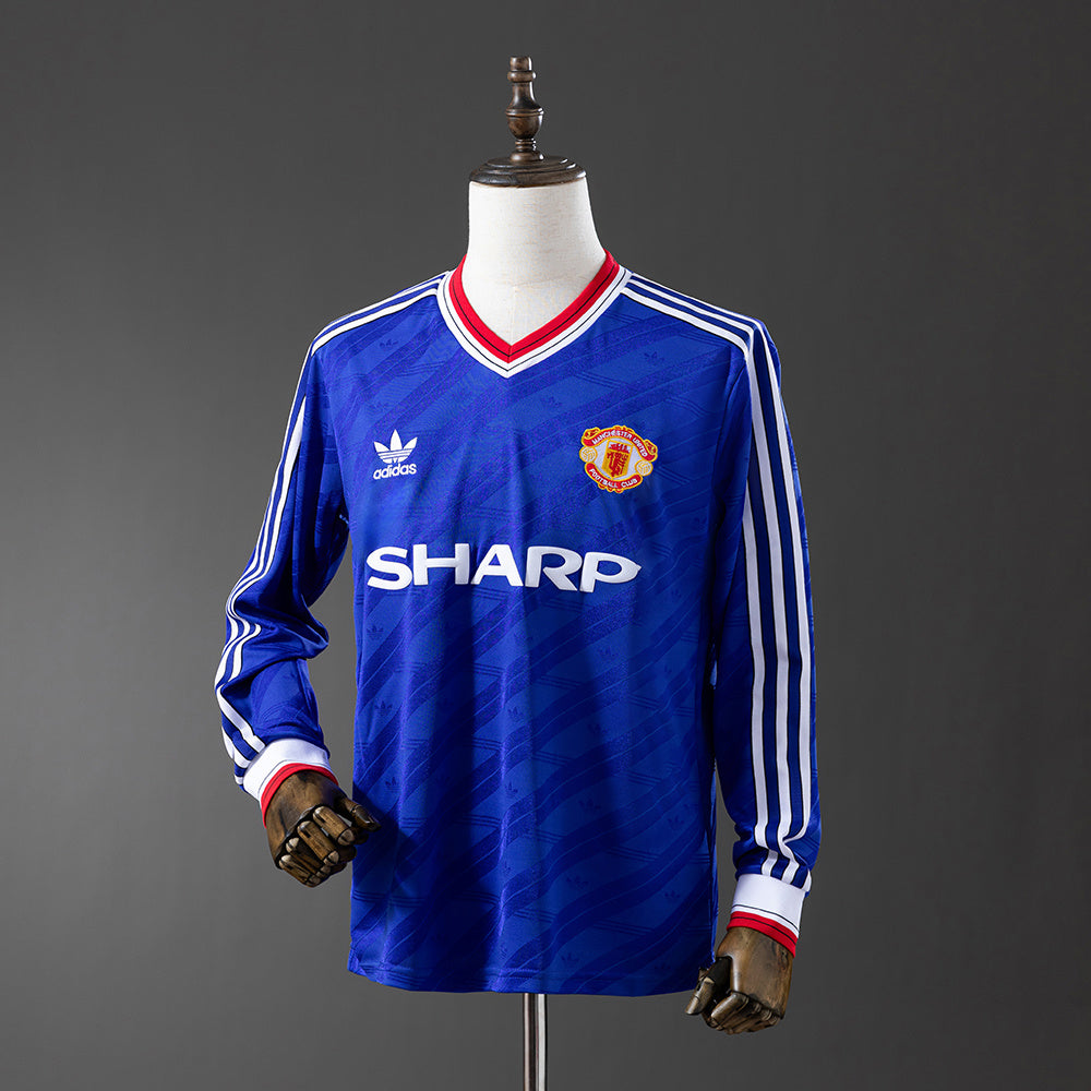 Camisola Retro Manchester United F.C. Terceira 86/88 Manga Comprida