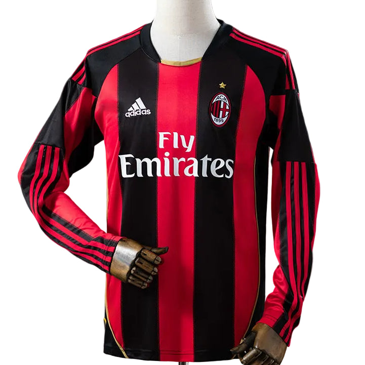 Camisola Retro AC Milan Principal 10/11 Manga Comprida
