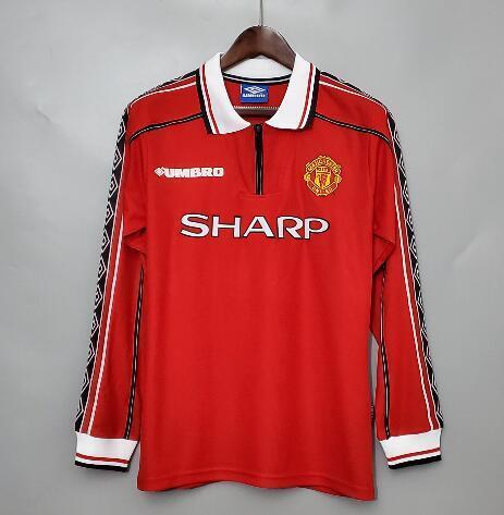 Camisola Retro Manchester United 98/99 Manga Comprida