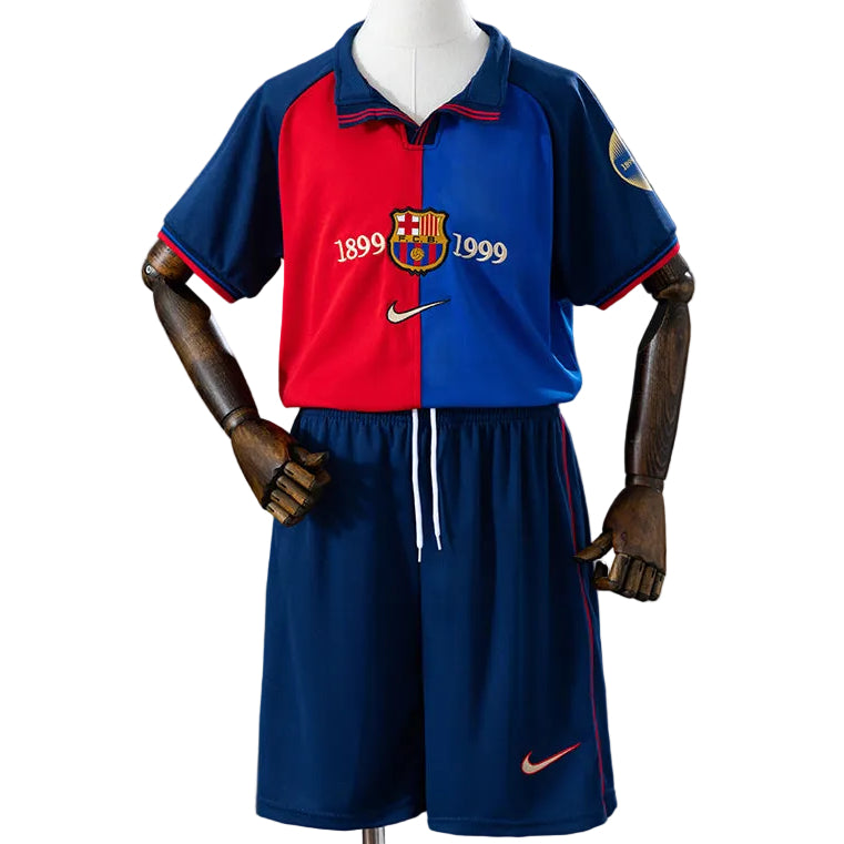 Equipamento Criança Retro FC Barcelona Centenária 98/99