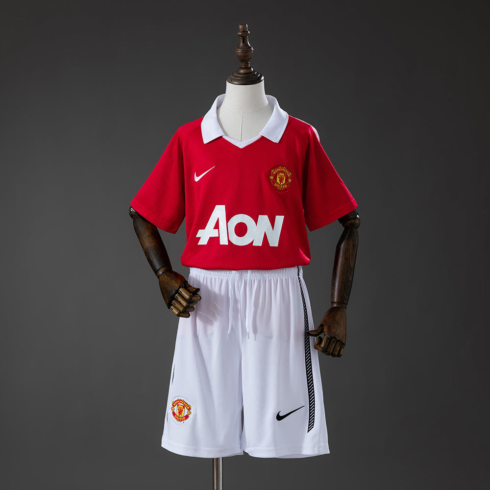 Equipamento Criança Retro Manchester United F.C. Principal 10/11
