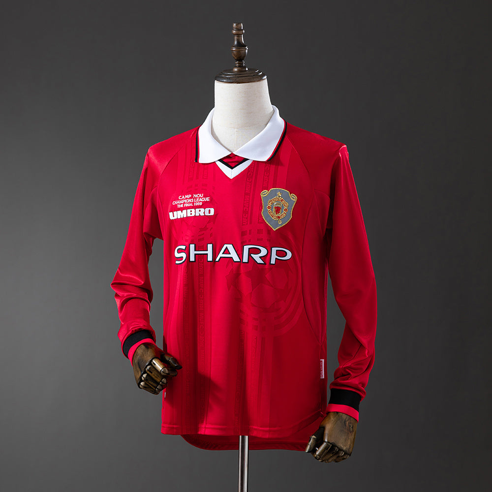 Camisola Retro Manchester United F.C. Principal 99/00 Manga Comprida
