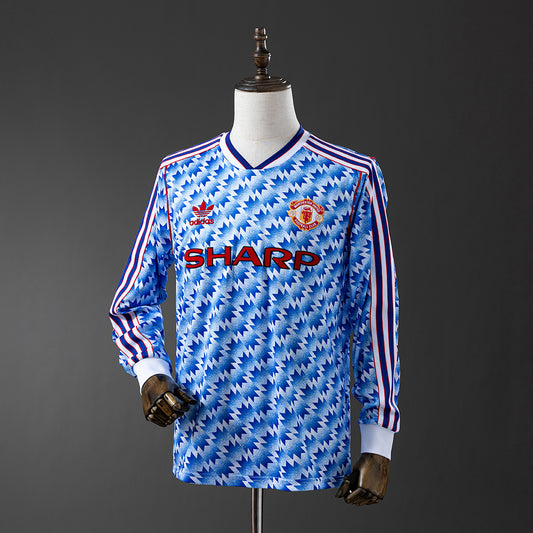 Camisola Retro Manchester United F.C. Alternativa 91/92 Manga Comprida