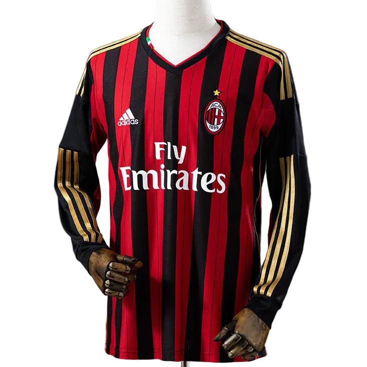 Camisola Retro AC Milan Principal 13/14 Manga Comprida