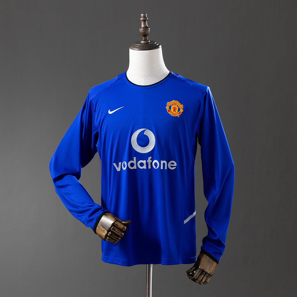 Camisola Retro Manchester United F.C. Terceira 03/04 Manga Comprida