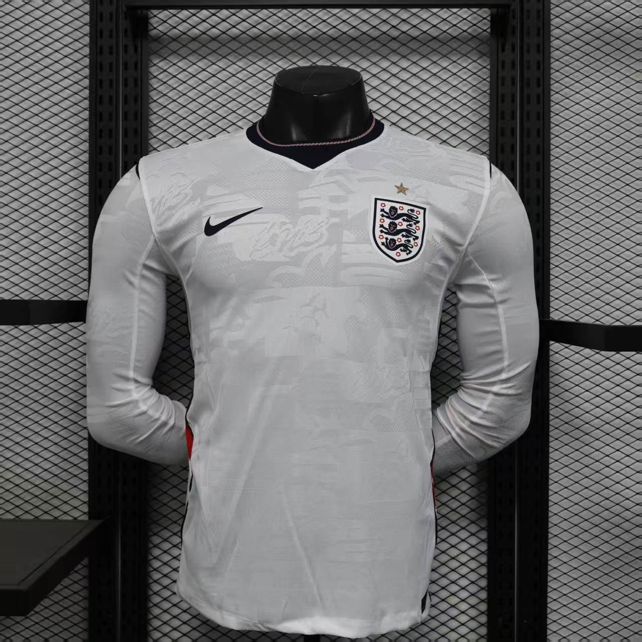 Camisola Inglaterra Principal 2026 Manga Comprida - Versão Jogador