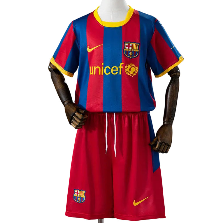 Equipamento Criança Retro FC Barcelona Principal 10/11