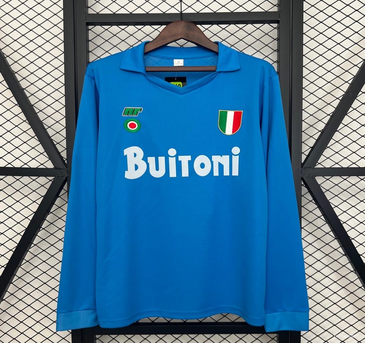 Camisola Retro Napoli 87/88 Manga Comprida