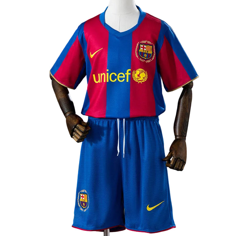 Equipamento Criança Retro FC Barcelona Principal 07/08