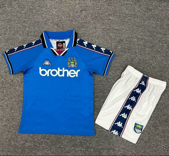Equipamento Criança Retro Manchester City F.C. Principal 97/98
