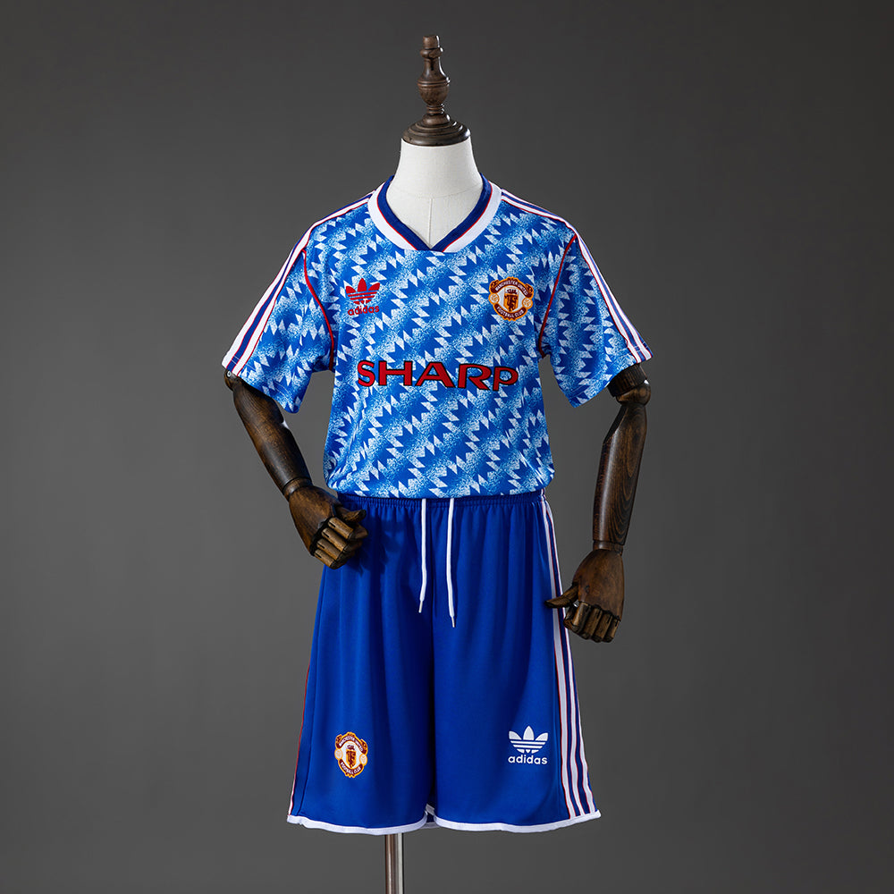 Equipamento Criança Retro Manchester United F.C. Alternativo 91/92