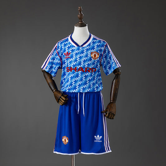 Equipamento Criança Retro Manchester United F.C. Alternativo 91/92