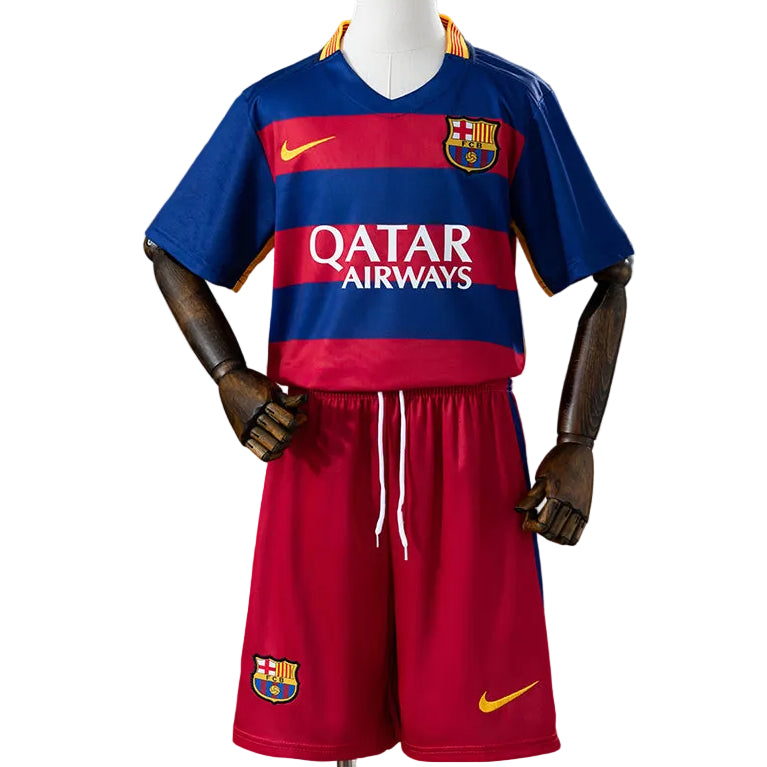 Equipamento Criança Retro FC Barcelona Principal 15/16