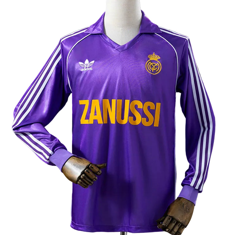Camisola Retro Real Madrid CF Alternativa 84/85 Manga Comprida