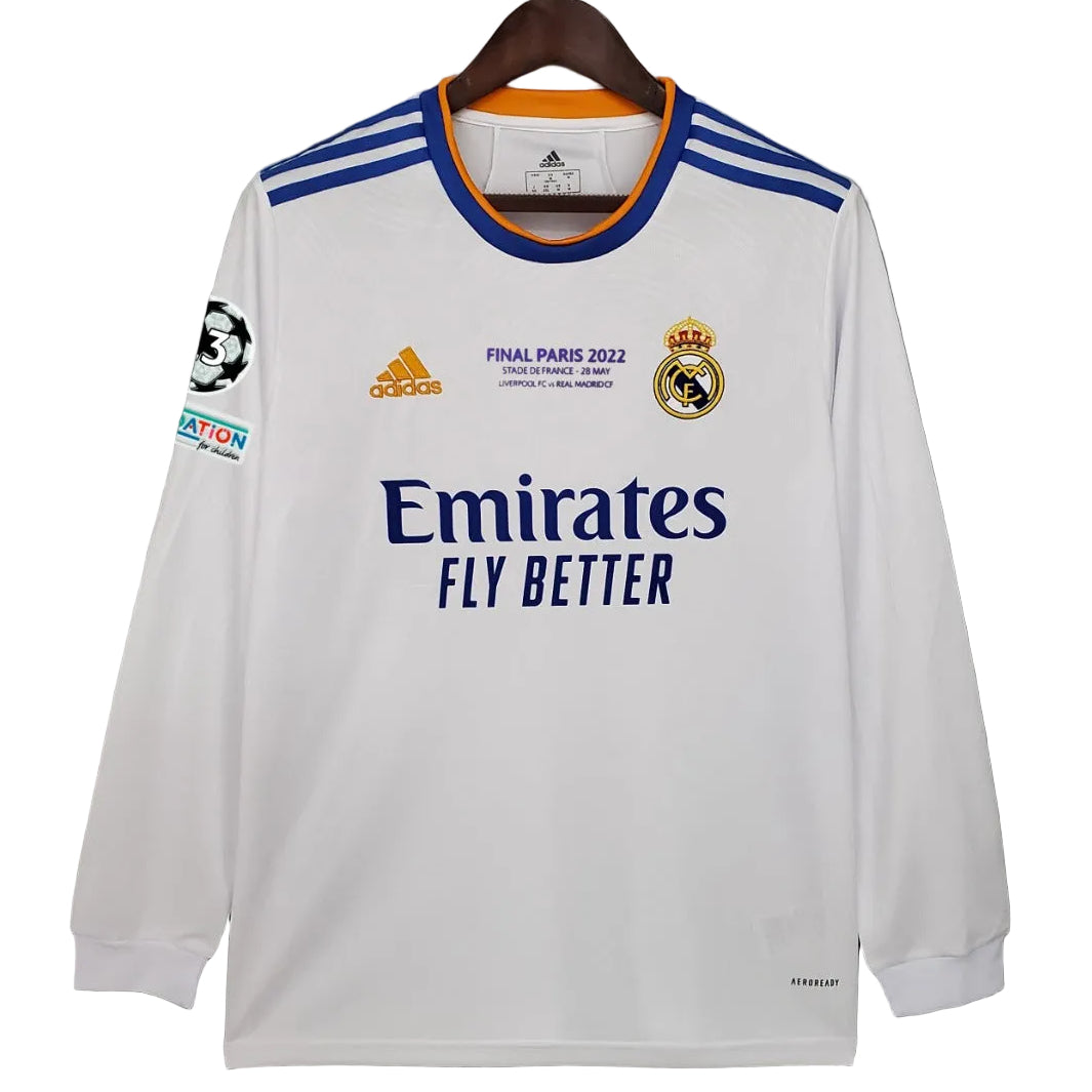 Camisola Retro Real Madrid Principal 21/22 Manga Comprida