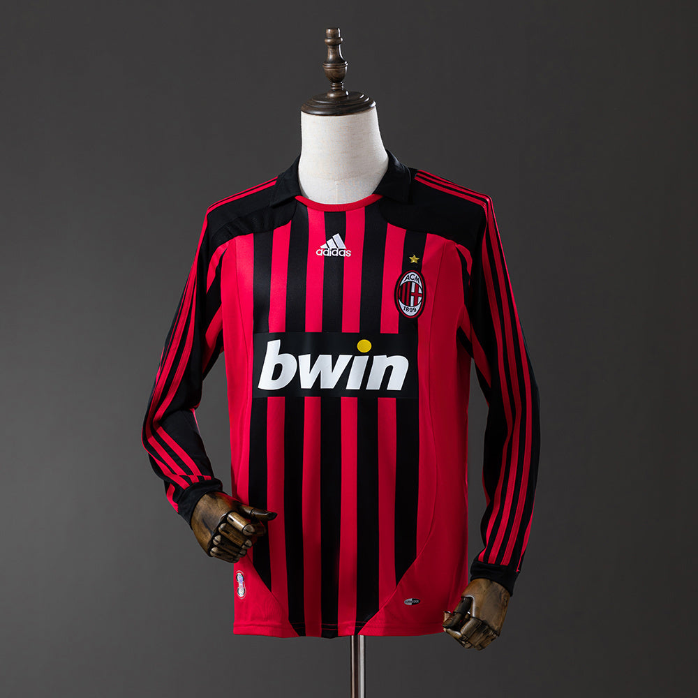 Retro AC Milan Principal 07/08 Manga Comprida