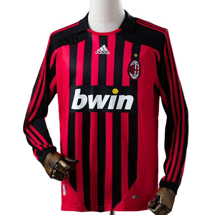 Camisola Retro AC Milan Principal 07/08 Manga Comprida