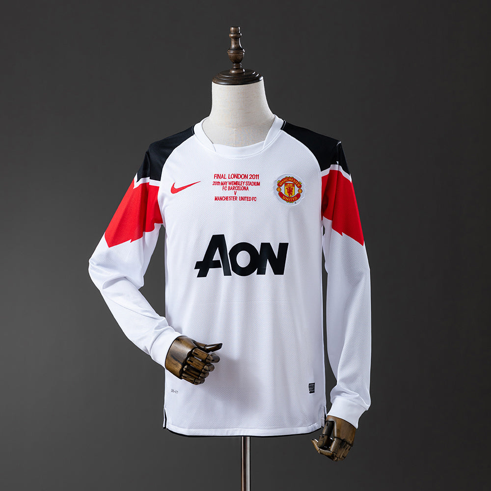 Camisola Retro Manchester United F.C. Alternativa 10/11 Manga Comprida