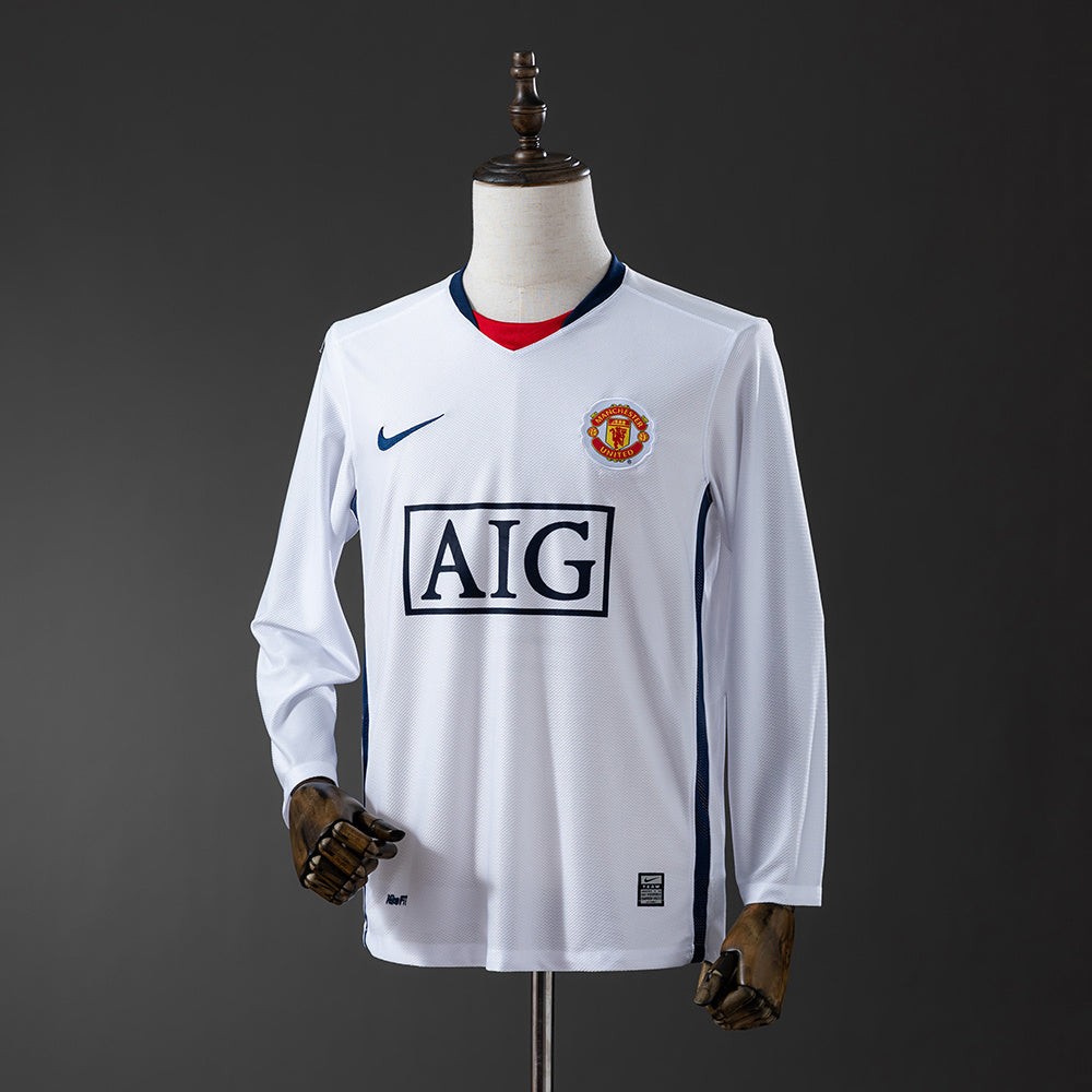 Camisola Retro Manchester United F.C. Alternativa 08/09 Manga Comprida
