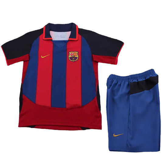 Equipamento Criança Retro FC Barcelona Principal 03/04