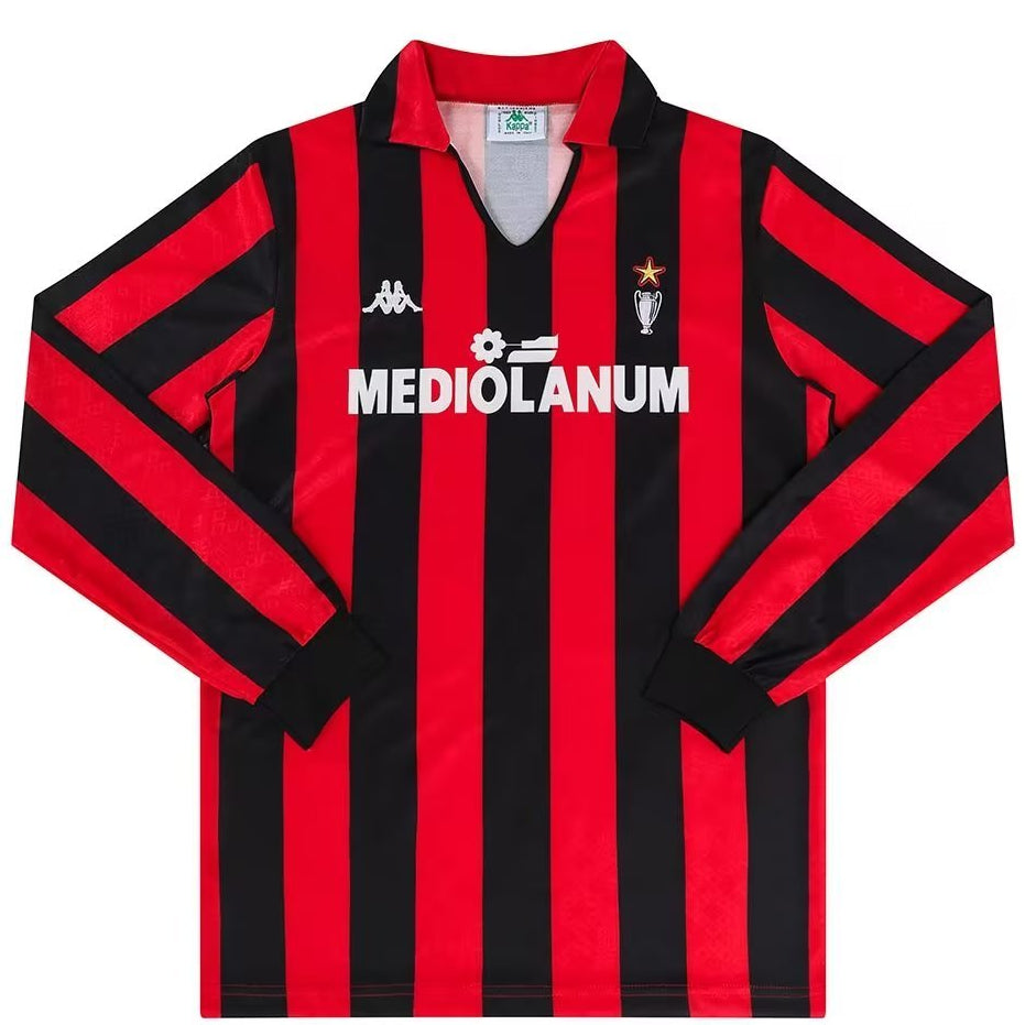 Camisola Retro AC Milan Principal 89/90 Manga Comprida