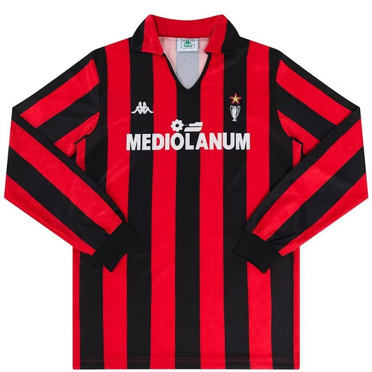 Camisola Retro AC Milan Principal 89/90 Manga Comprida