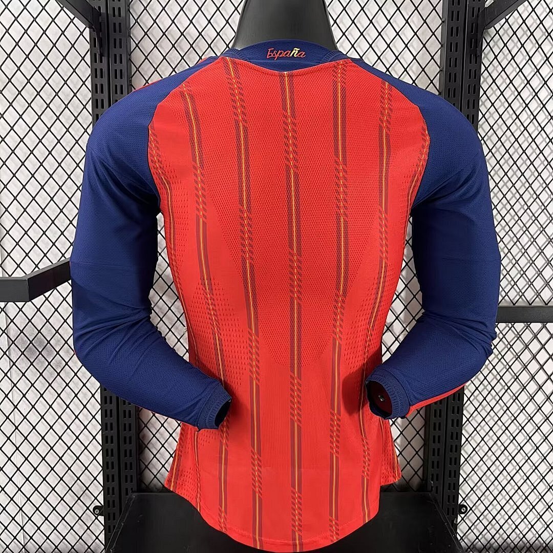 Camisola Espanha Principal 2026 Manga Comprida - Versão Jogador