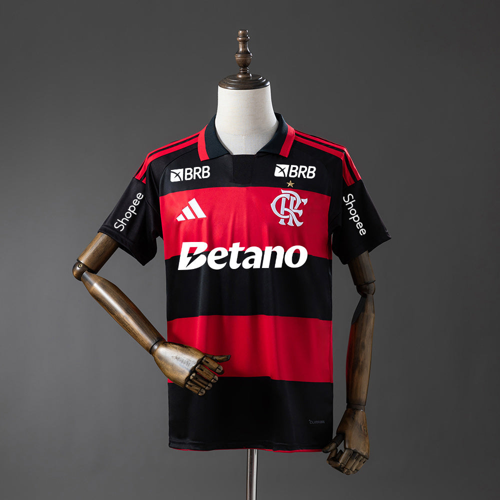Camisola CR Flamengo Principal 26/27 - Com Todos os Patrocínios