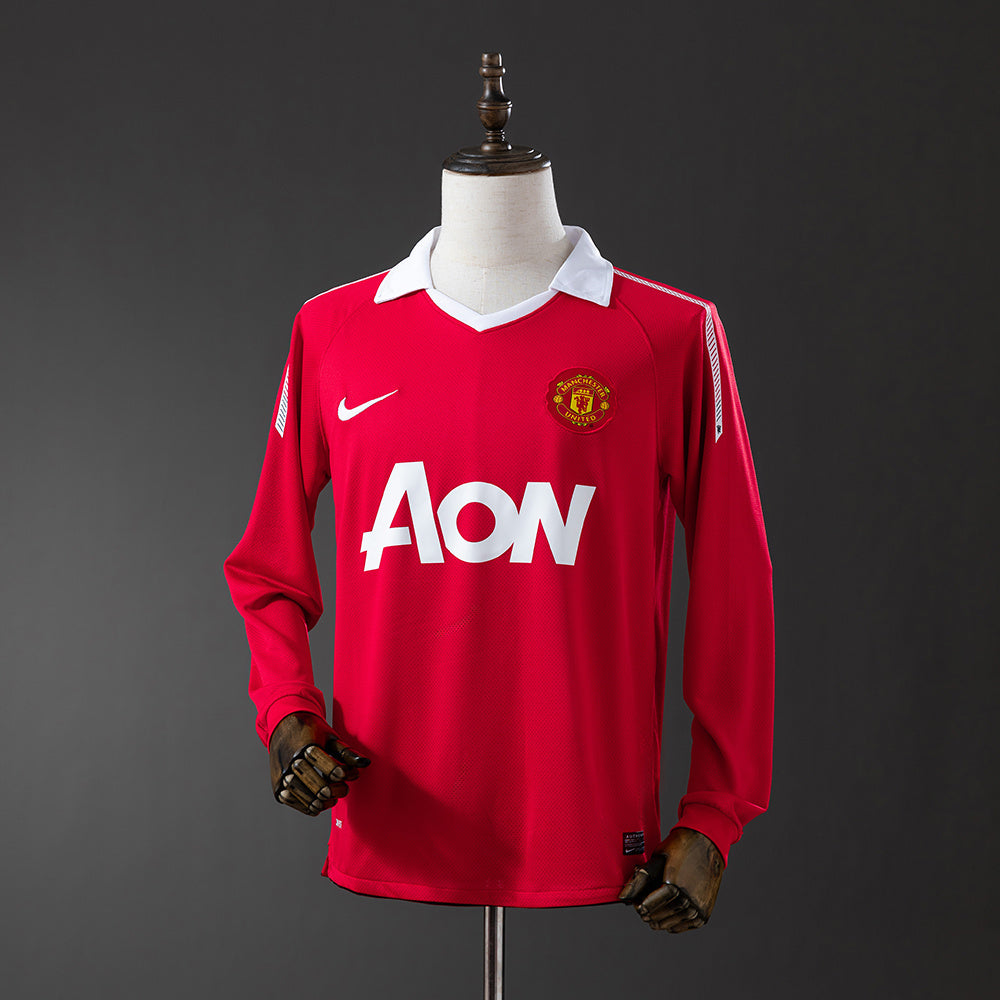 Camisola Retro Manchester United F.C. Principal 10/11 Manga Comprida