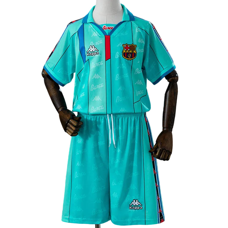 Equipamento Criança Retro FC Barcelona Alternativa 96/97