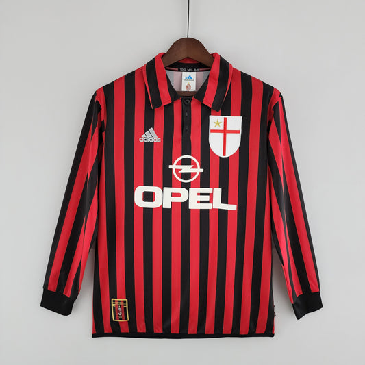 Retro AC Milan Principal 1999/00 Manga Comprida