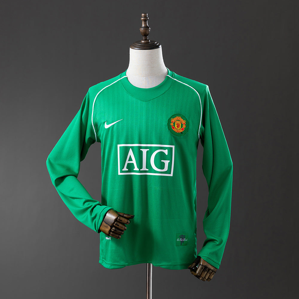 Camisola Retro Manchester United F.C. Guarda-Redes 07/08 Manga Comprida