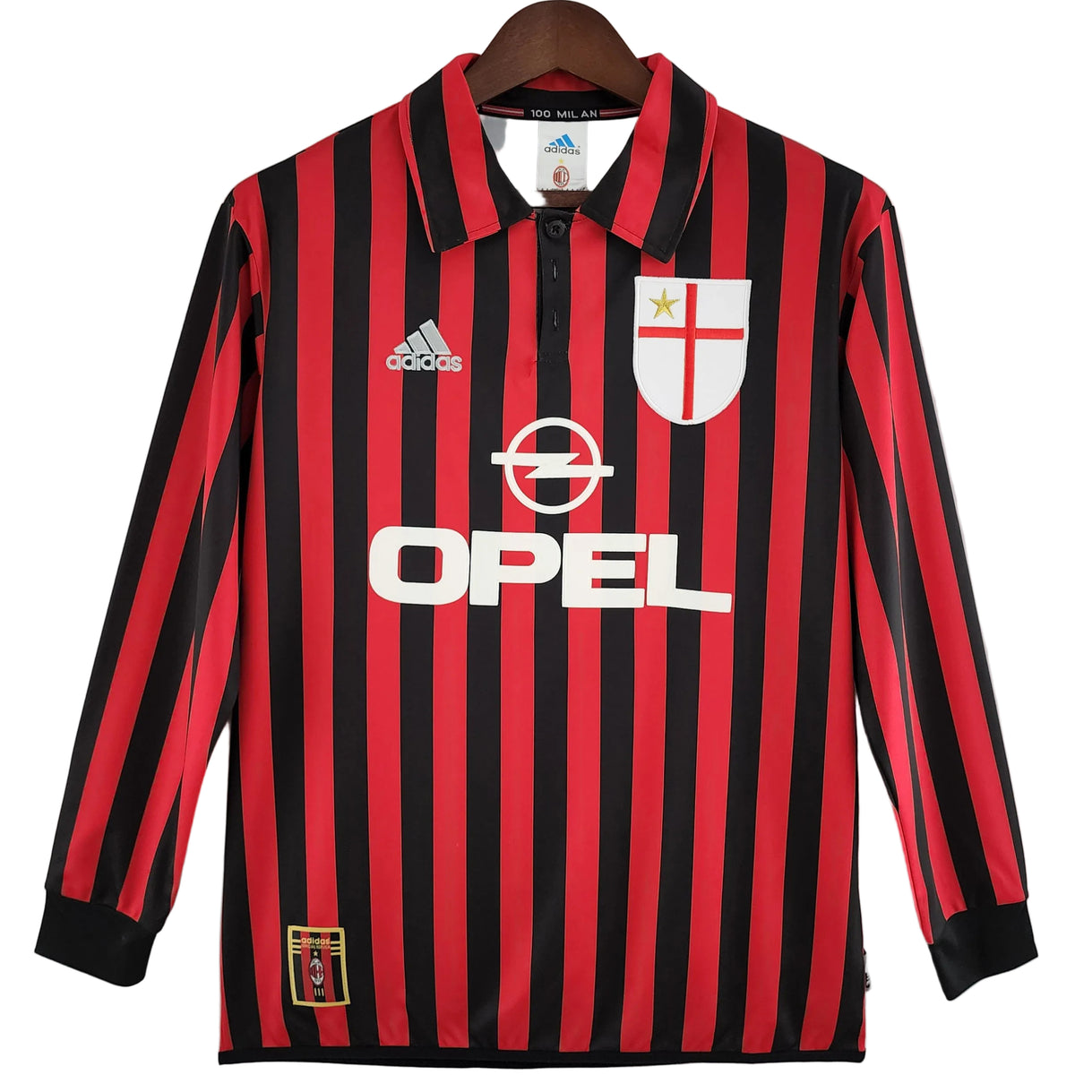 Camisola Retro AC Milan Principal 99/00 Manga Comprida