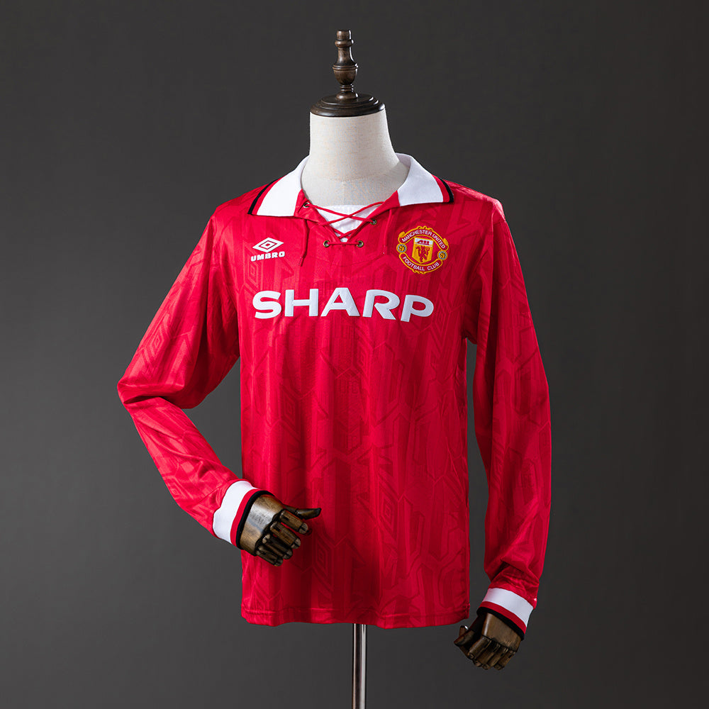 Camisola Retro Manchester United F.C. Principal 93/94 Manga Comprida