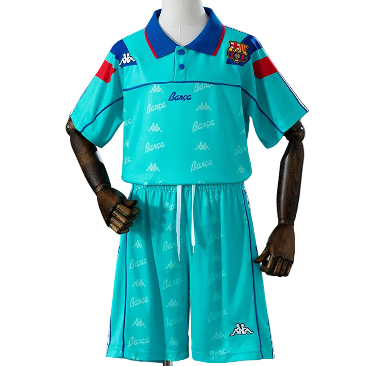 Equipamento Criança Retro FC Barcelona Alternativa 92/95