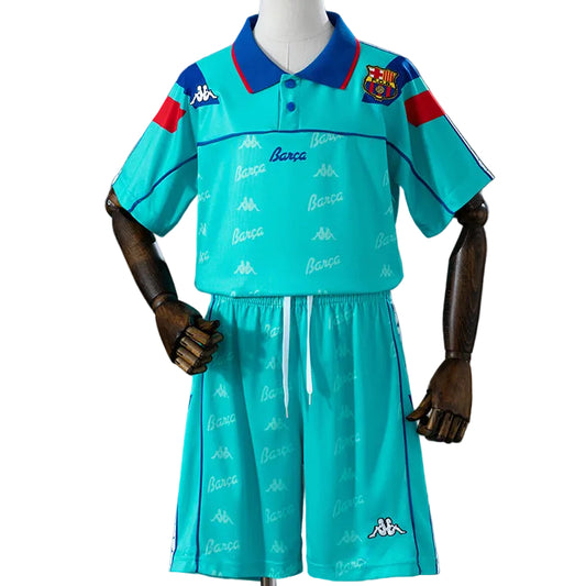 Equipamento Criança Retro FC Barcelona Alternativa 92/95